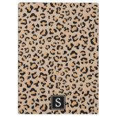 Leopardrucke, Spots, Braunleopard, Monogramm Klemmbrett (Rückseite)