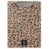Leopardrucke, Spots, Braunleopard, Monogramm Klemmbrett (Vorderseite)