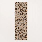 Leopardrucke, Spots, Braunleopard, Monogramm Yogamatte (Rückseite)