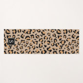 Leopardrucke, Spots, Braunleopard, Monogramm Yogamatte (Vorderseite (Horizontal))
