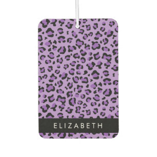 Leopardrucke, Spots, Lila Leopard, Ihr Name Autolufterfrischer