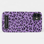 Leopardrucke, Spots, Lila Leopard, Ihr Name Case-Mate iPhone Hülle (Rückseite (Horizontal))