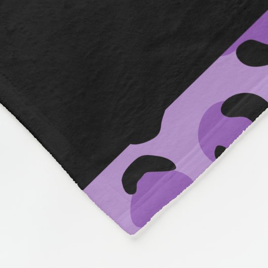 Leopardrucke, Spots, Lila Leopard, Ihr Name Fleecedecke (Ecke)
