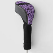 Leopardrucke, Spots, Lila Leopard, Ihr Name Golf Headcover (angewinkelt)