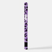 Leopardrucke, Spots, Lila Leopard, Ihr Name iPhone Hülle (Rechte Seite)