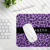 Leopardrucke, Spots, Lila Leopard, Ihr Name Mousepad