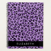 Leopardrucke, Spots, Lila Leopard, Ihr Name Planer (Vorderseite)