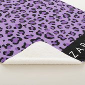 Leopardrucke, Spots, Lila Leopard, Ihr Name Sherpadecke (3/4)