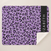 Leopardrucke, Spots, Lila Leopard, Ihr Name Sherpadecke (Vorderseite (Horizontal))