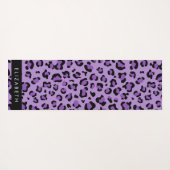 Leopardrucke, Spots, Lila Leopard, Ihr Name Yogamatte (Rückseite (Horizontal))