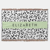 Leopardrucke, Spots, Schwarzweiß, Ihr Name Decke (Vorderseite)