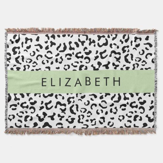 Leopardrucke, Spots, Schwarzweiß, Ihr Name Decke (Vorderseite)