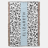 Leopardrucke, Spots, Schwarzweiß, Ihr Name Decke (Vorderseite Vertikal)