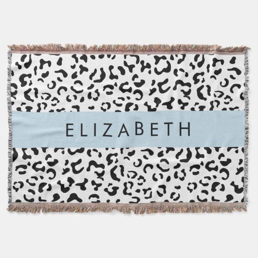 Leopardrucke, Spots, Schwarzweiß, Ihr Name Decke (Vorderseite)