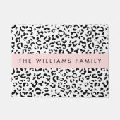 Leopardrucke, Spots, Schwarzweiß, Ihr Name Fußmatte (Vorderseite)