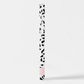 Leopardrucke, Spots, Schwarzweiß, Ihr Name iPhone Hülle (Linke Seite)