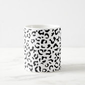 Leopardrucke, Spots, Schwarzweiß, Ihr Name Kaffeetasse (Mittel)