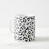 Leopardrucke, Spots, Schwarzweiß, Ihr Name Kaffeetasse (Vorderseite Links)