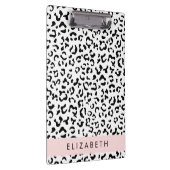 Leopardrucke, Spots, Schwarzweiß, Ihr Name Klemmbrett (Rechts)