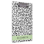 Leopardrucke, Spots, Schwarzweiß, Ihr Name Klemmbrett (Rechts)