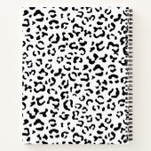 Leopardrucke, Spots, Schwarzweiß, Ihr Name Notizblock (Rückseite)