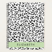 Leopardrucke, Spots, Schwarzweiß, Ihr Name Planer (Vorderseite)