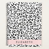 Leopardrucke, Spots, Schwarzweiß, Ihr Name Planer (Vorderseite)