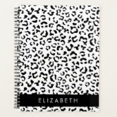 Leopardrucke, Spots, Schwarzweiß, Ihr Name Planer (Vorderseite)