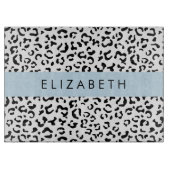Leopardrucke, Spots, Schwarzweiß, Ihr Name Schneidebrett (Vorderseite)