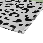 Leopardrucke, Spots, Schwarzweiß, Ihr Name Schneidebrett (Ecke)