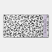 Leopardrucke, Spots, Schwarzweiß, Ihr Name Schreibtischunterlage (Vorderseite)