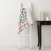 Leopardrucke, Spots, Schwarzweiß, Ihr Name Sherpadecke (Beispiel)