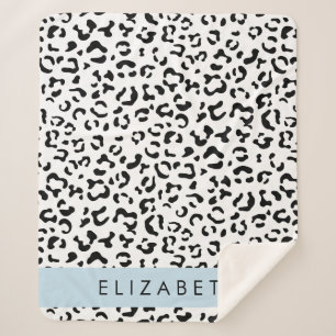 Leopardrucke, Spots, Schwarzweiß, Ihr Name Sherpadecke