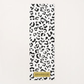 Leopardrucke, Spots, Schwarzweiß, Ihr Name Yogamatte (Vorderseite)