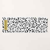 Leopardrucke, Spots, Schwarzweiß, Ihr Name Yogamatte (Vorderseite (Horizontal))