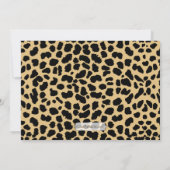Leopardrucke und rosa Einkaufsmäuse Einladung (Rückseite)