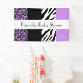 Leopardrucke, Zebra Print, Babydusche Banner (Insitu)