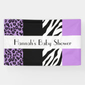 Leopardrucke, Zebra Print, Babydusche Banner (Horizontal)