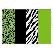 Leopardrucke, Zebra Print, Tierdruck, grün (Vorderseite (Horizontal))