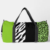 Leopardrucke, Zebra Print, Tierdruck, grün Duffle Bag (Vorderseite)