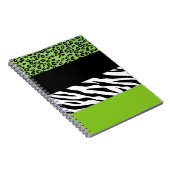 Leopardrucke, Zebra Print, Tierdruck, grün Notizblock (Rechte Seite)