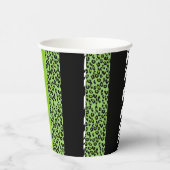 Leopardrucke, Zebra Print, Tierdruck, grün Pappbecher (Rechts)