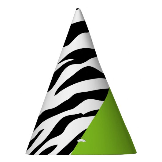 Leopardrucke, Zebra Print, Tierdruck, grün Partyhütchen (Rechts)