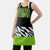 Leopardrucke, Zebra Print, Tierdruck, grün Schürze (InSitu)