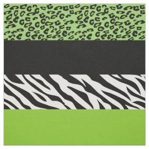 Leopardrucke, Zebra Print, Tierdruck, grün Stoff