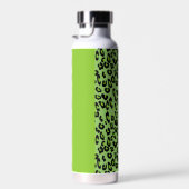 Leopardrucke, Zebra Print, Tierdruck, grün Trinkflasche (Rechts)