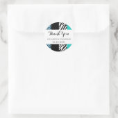 Leopardrucke, Zebra Print, Tierdruck, Hochzeit Runder Aufkleber (Tasche)