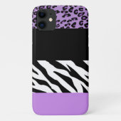Leopardrucke, Zebra Print, Tierdruck, Lila Case-Mate iPhone Hülle (Rückseite)