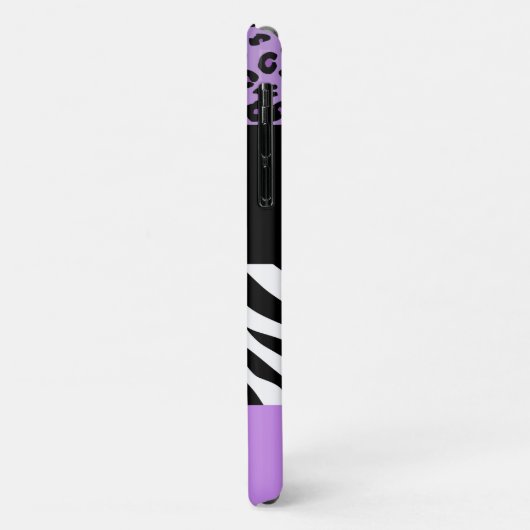 Leopardrucke, Zebra Print, Tierdruck, Lila Case-Mate iPhone Hülle (Hinten/Links)