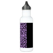 Leopardrucke, Zebra Print, Tierdruck, Lila Edelstahlflasche (Links)